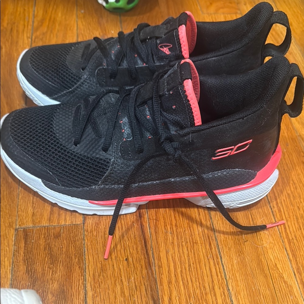 Under Armour Black & Pink High-Top Basketball Sneakers
